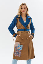 Blue Moon klassischer Trenchcoat