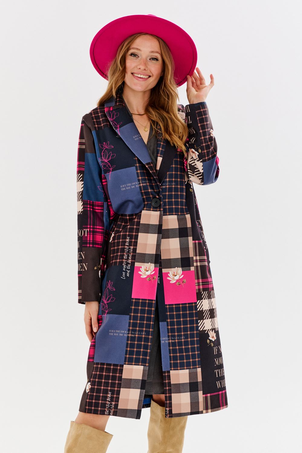 Moments in Time patchwork coat