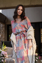 Sjana long dress with binding