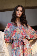 Sjana long dress with binding
