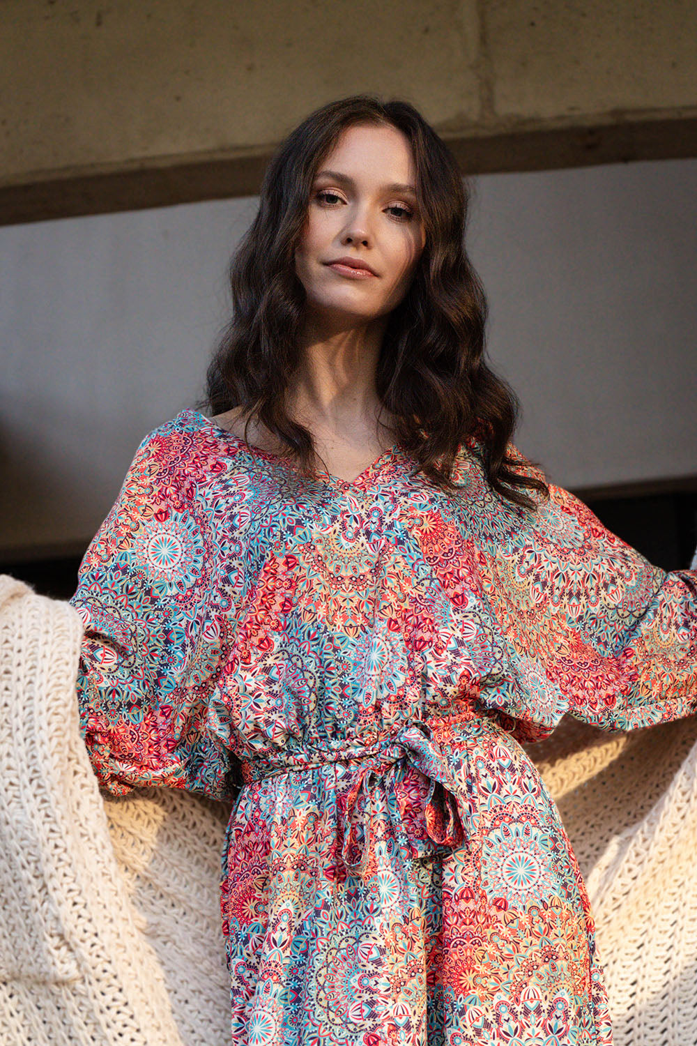 Sjana long dress with binding