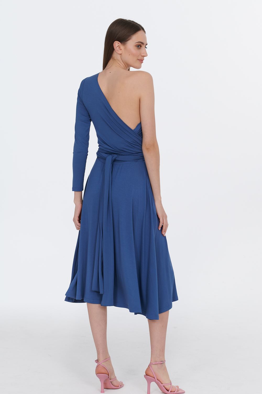 Indigo Ocean infinity midi long sleeve dress