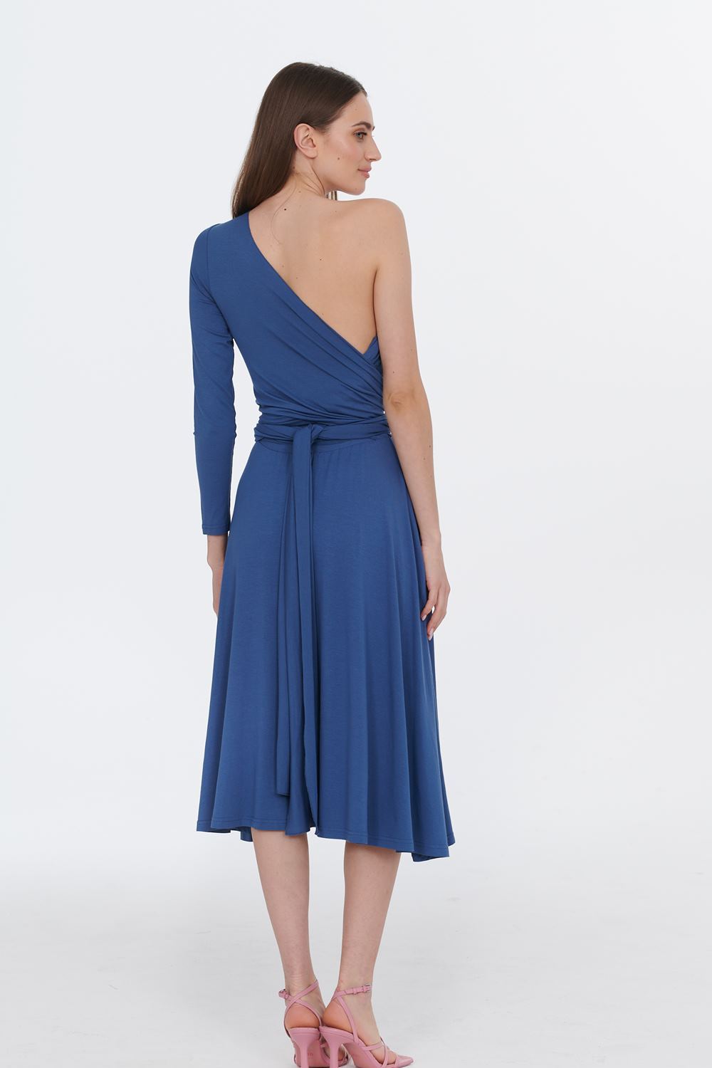 Indigo Ocean infinity midi long sleeve dress