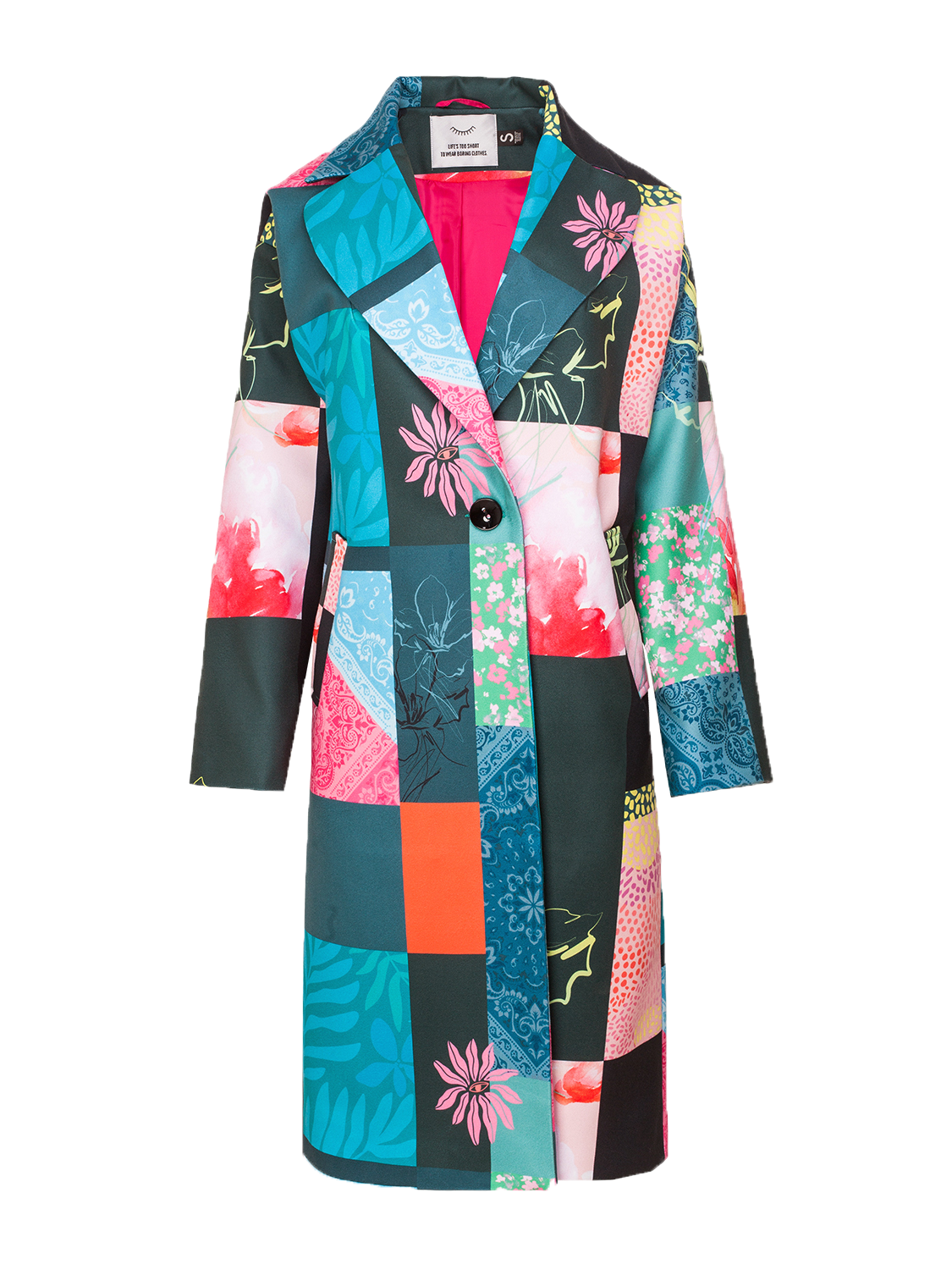 Garten der Magie Patchwork-Klassik-Schnitt Mantel