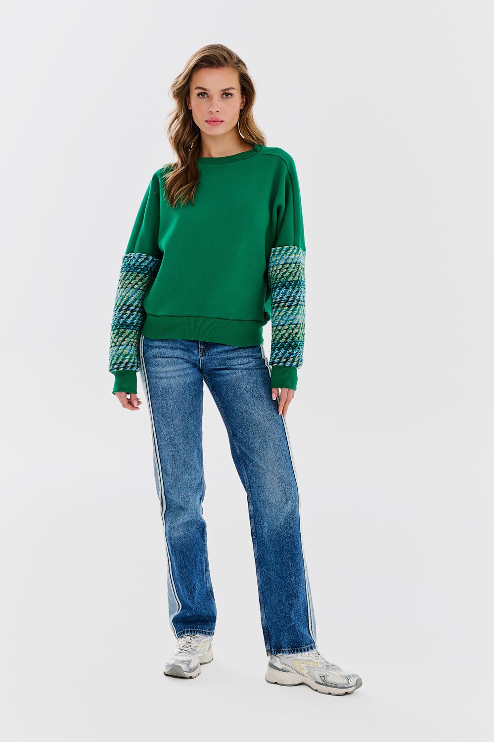 Possibilities sweatshirt in combined fabrics
