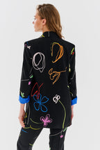 Botanische Oversize-Jacke